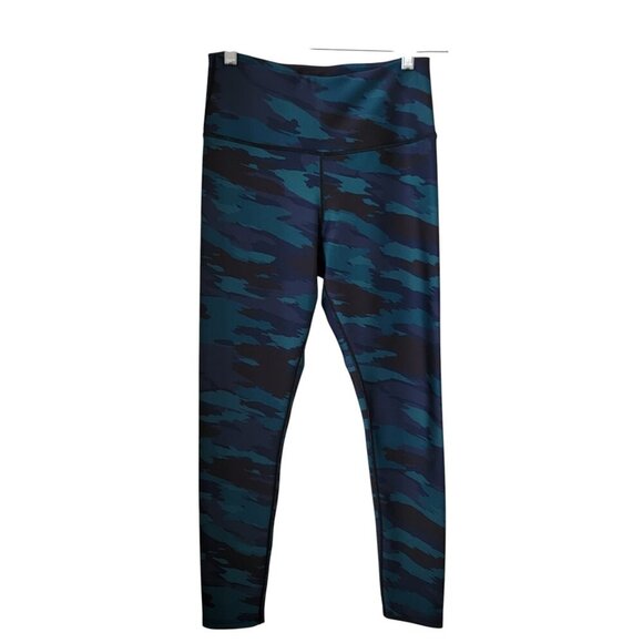 Soul by SoulCycle Size M Blue, Green and Black Camo Leggings, Exc. Used Cond. - Picture 1 of 11